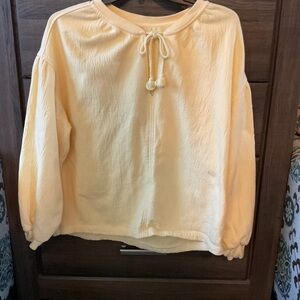 Aerie Yello Sweatshirt with Tie-Neck M